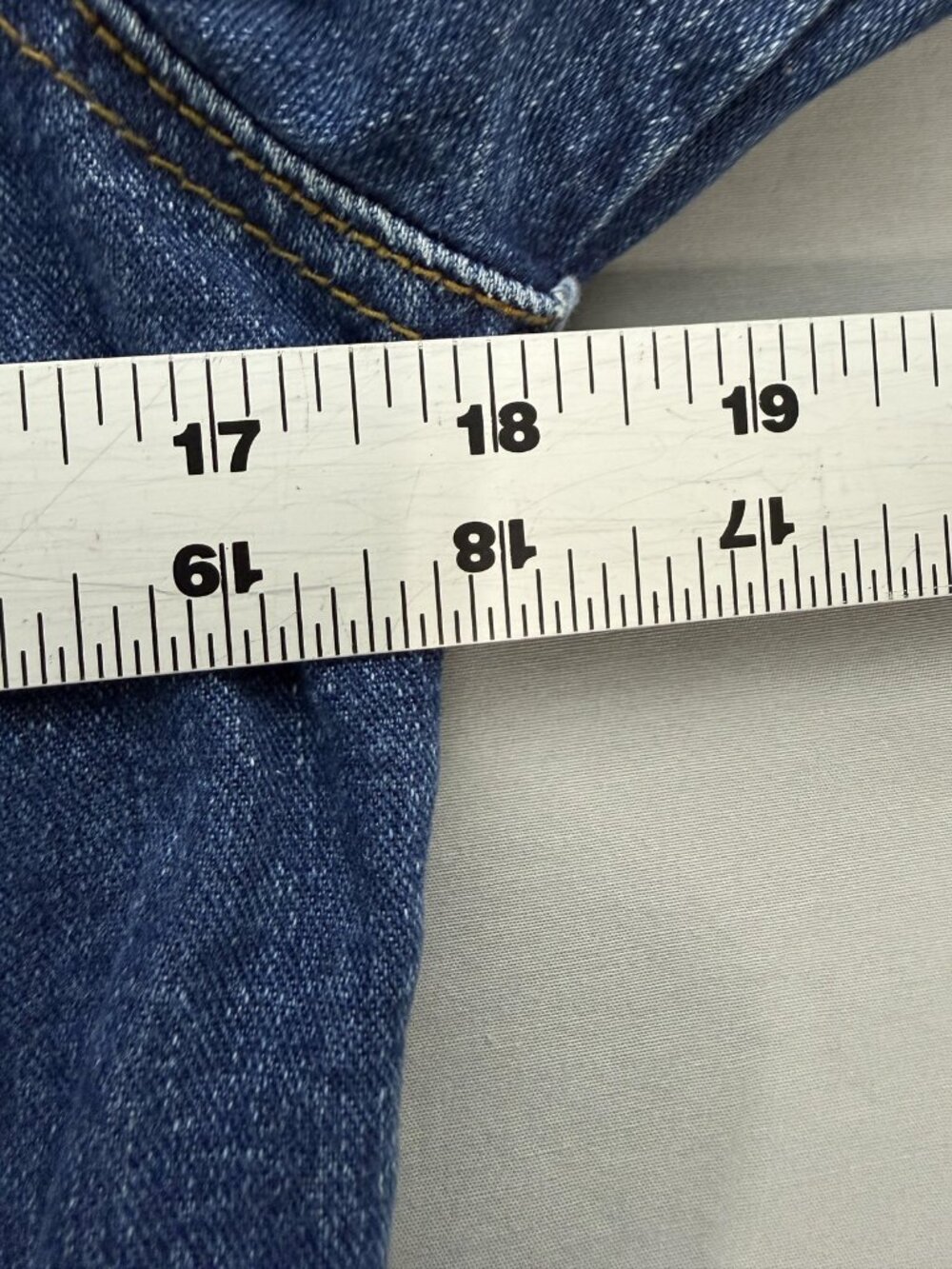 VTG Breaker Jeans Denim Jacket Womens M Blue Cropped 90s Military Buttons Y2K - Picture 5 of 10